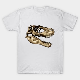 Dinosaur Skull Albertosaurus Sticker T-Shirt